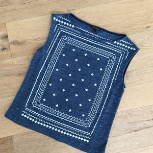 Banana Republic stitched pattern tank Womens Small